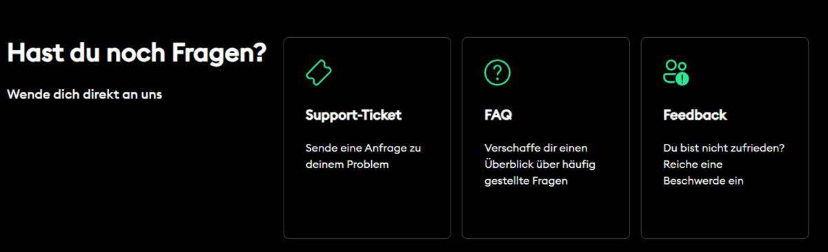 Bei Bitpanda erfolgt der Support über Tickets oder den einfachen FAQ Bereich