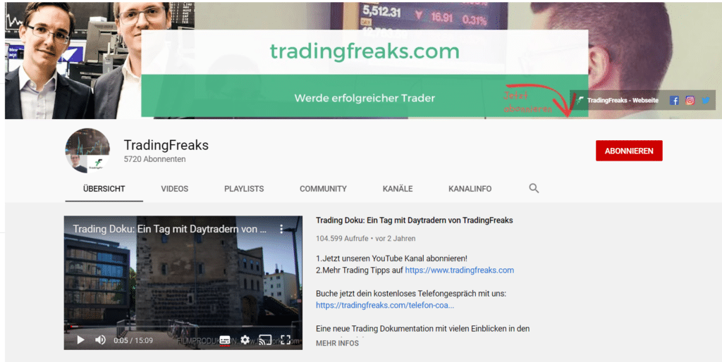 TradingFreaks YouTube Kanal