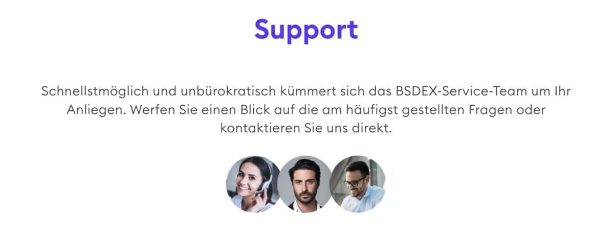 bsdex support