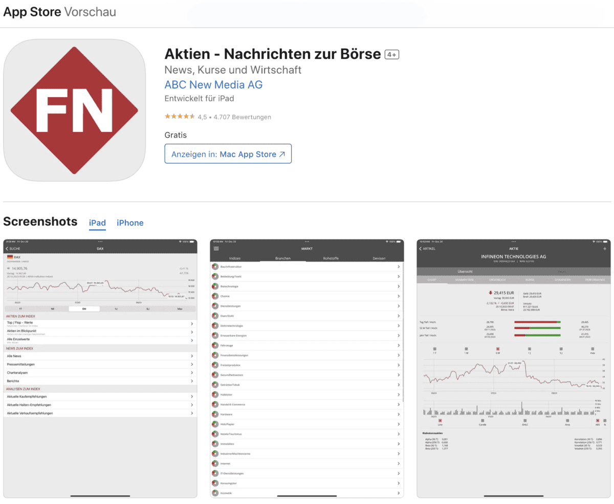 FinanzNachrichten.de - App im Appstore
