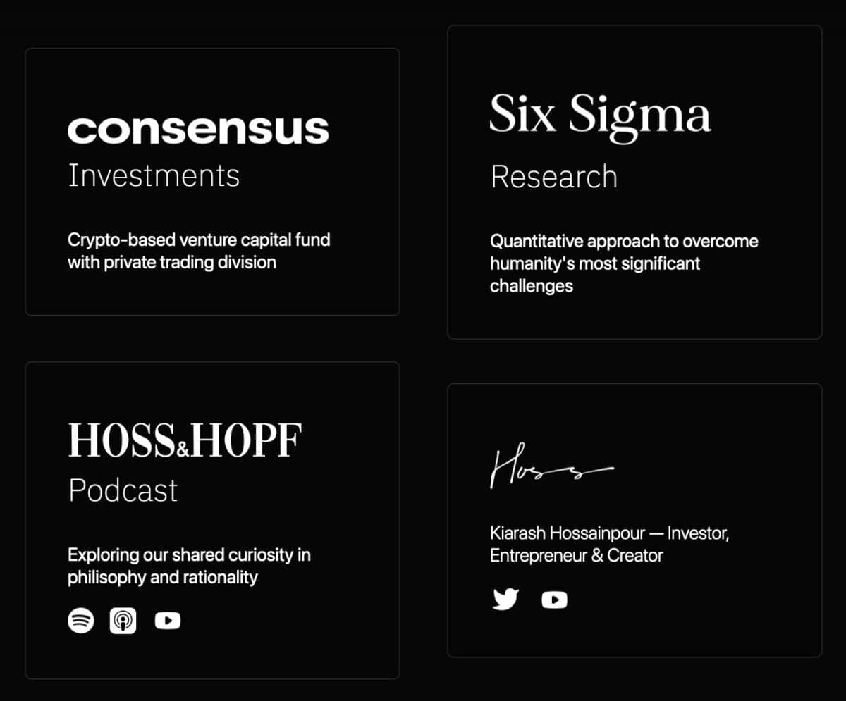 hoss projekte Consensus, Six sigma, Hoss & hopf