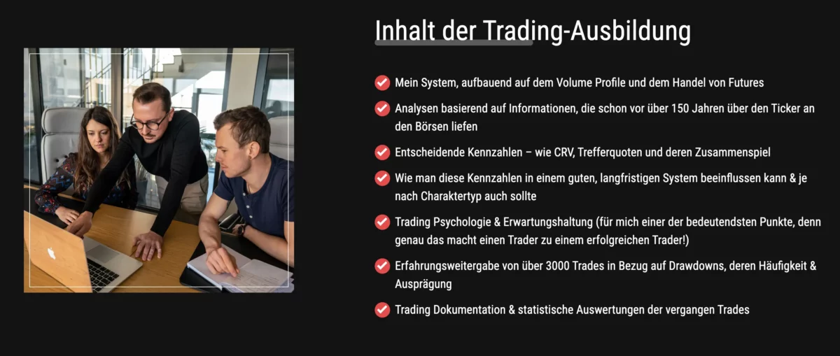 Übersicht über die Ikarus Daytrading Ausbildung 