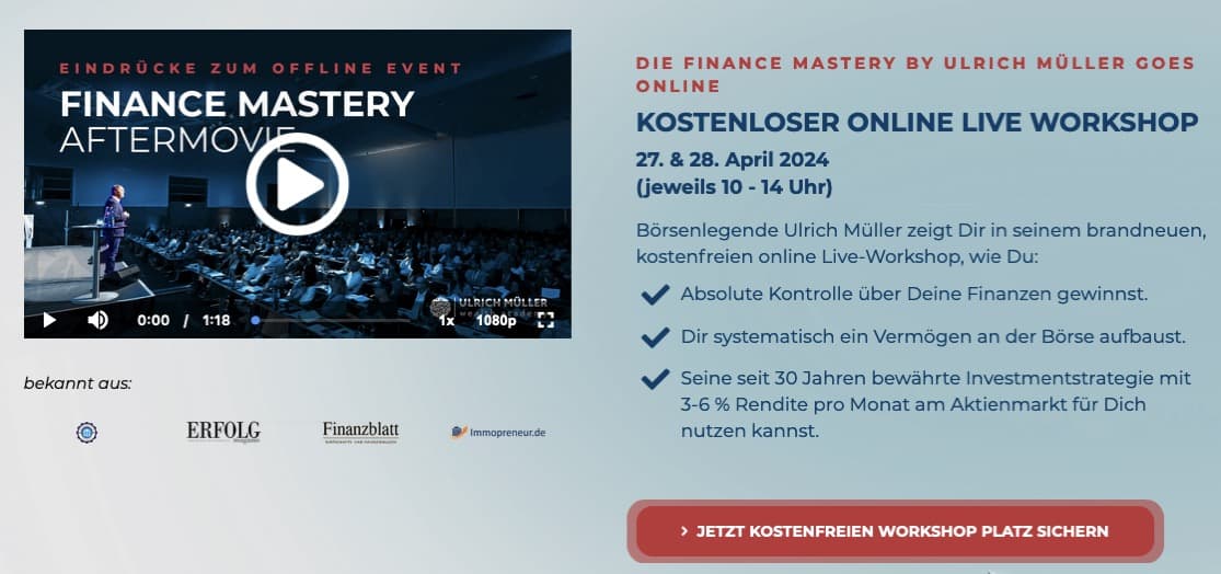 Online Finance Mastery Workshop